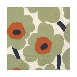 marimekko unikko cream orange servetten S