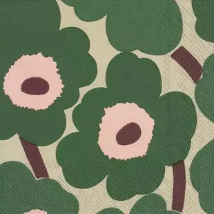 marimekko green rose servetten S
