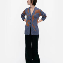 marimekko kumma unikko knitted cardigan  mt. XL