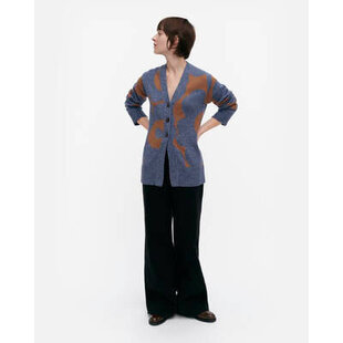 marimekko kumma unikko knitted cardigan  mt. XL