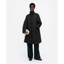 marimekko keramika pirto unikko coat black mt. L