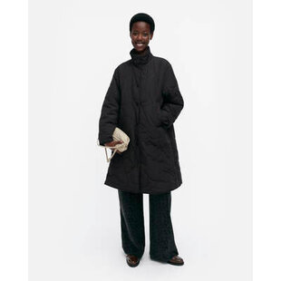 marimekko keramika pirto unikko coat black mt. L