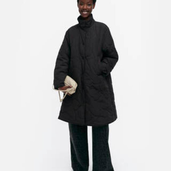 Marimekko marimekko keramika pirto unikko coat black mt. L