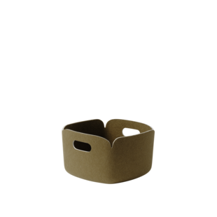 muuto restore basket 28 x28 cm brown green