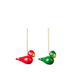 kay bojesen christmas birds red/green 2 pc
