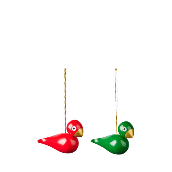 Kay Bojesen kay bojesen christmas birds red/green 2 pc