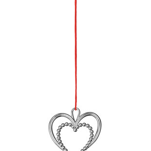 rosendahl kersthanger hart met bolletjes silver plated