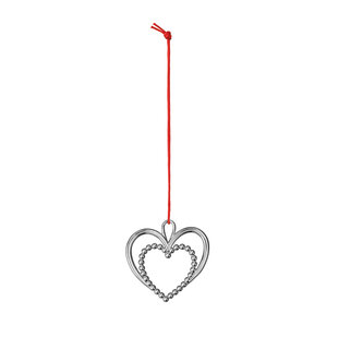 rosendahl kersthanger hart met bolletjes silver plated