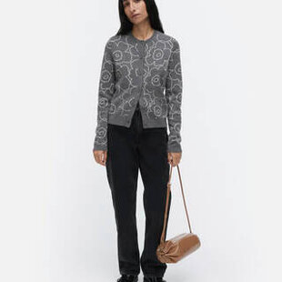 marimekko villi pirto unikko mt. M cardigan grey wool
