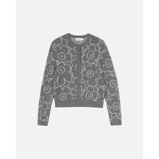 Marimekko marimekko villi pirto unikko mt. M cardigan grey wool