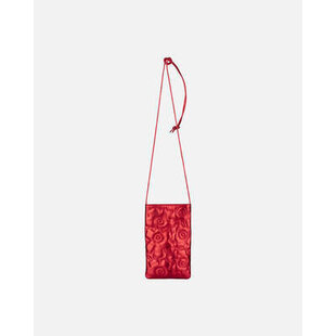 marimekko phone pocket unikko red leather