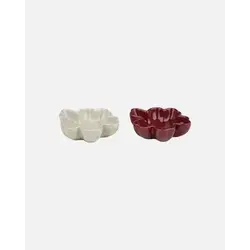 marimekko unikko shape bowl 11 cm 2 pcs beige-burguni