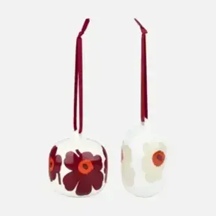 marimekko unikko collectible ornament 2 pcs