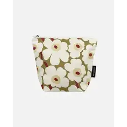 marimekko unikko kaje brown-green/ creme cosmetic bag