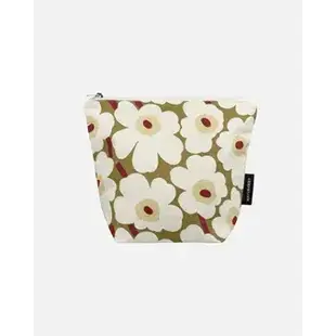 marimekko unikko kaje brown-green/ creme cosmetic bag