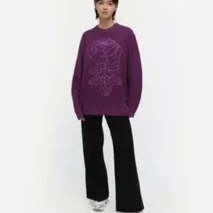 marimekko ruusut vihkiruusu knitted wool pullover L