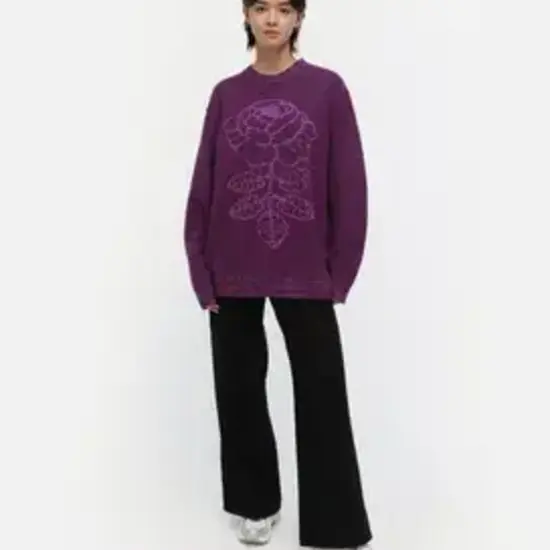 Marimekko marimekko ruusut vihkiruusu knitted wool pullover M