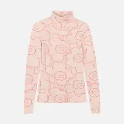 marimekko vilina piirto unikko wool turtleneck shirt M