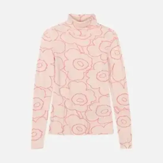 Marimekko marimekko vilina piirto unikko wool turtleneck shirt M