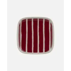 marimekko piccolo plate  dark red 10 x 10 cm
