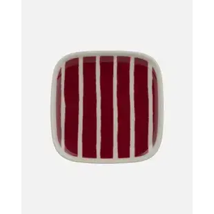 marimekko piccolo plate  dark red 10 x 10 cm