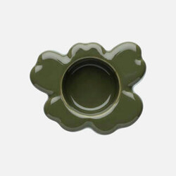 marimekko unikko tea light holder 10 x 13 cm green