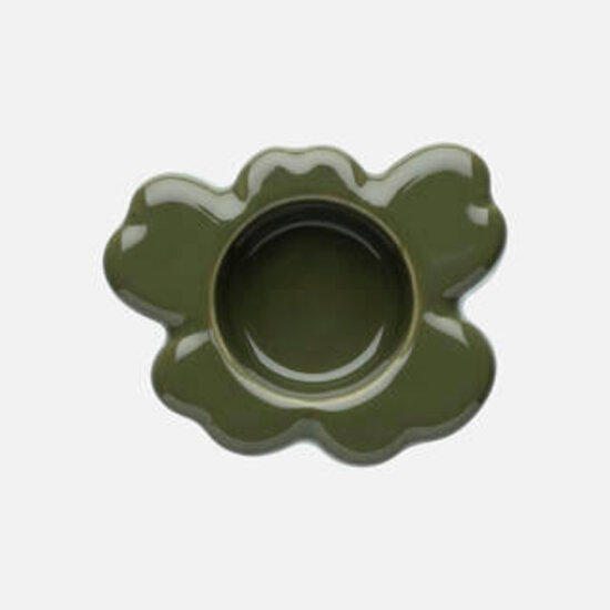 Marimekko marimekko unikko tea light holder 10 x 13 cm green