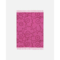 Marimekko marimekko pirto unikko throw wool 130 x 170 cm pink- burgundy