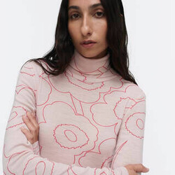 marimekko vilna pirto unikko shirt wool pink mt. XL