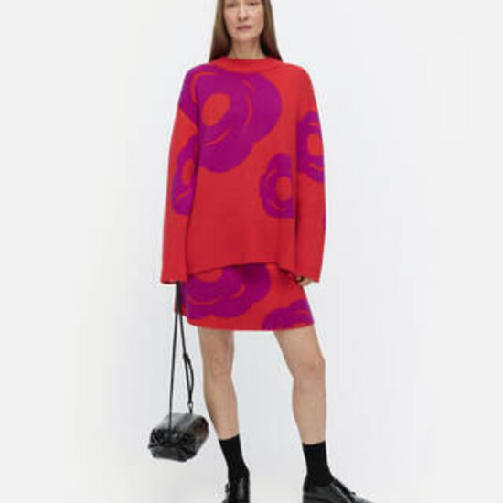 Marimekko marimekko kartakter tumma wool sweater mt. M