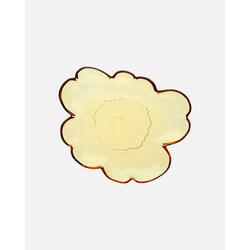 marimekko unikko shape glass plate 20 cm amber