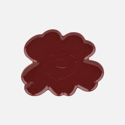 marimekko unikko shape serving plate 32 cm. burgundy