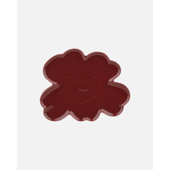 Marimekko marimekko unikko shape serving plate 32 cm. burgundy