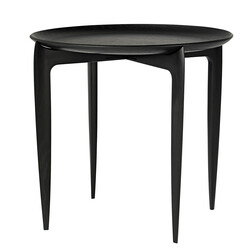 Fritz Hansen tray table zwart/black (Ø 45cm) hoogte 42cm