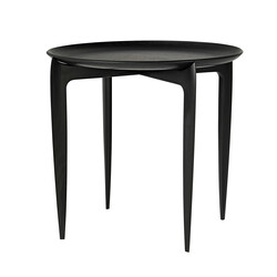 Fritz Hansen tray table zwart/black (Ø 45cm) hoogte 42cm