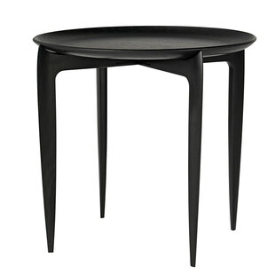 Fritz Hansen tray table zwart/black (Ø 45cm) hoogte 42cm