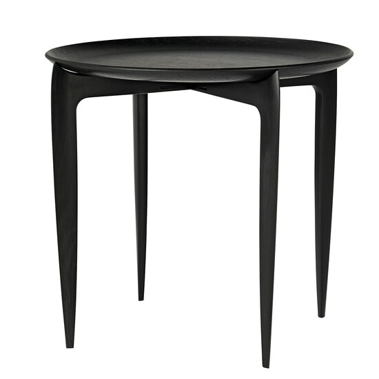 Fritz Hansen Fritz Hansen tray table zwart/black (Ø 45cm) hoogte 42cm