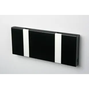 knax / loca horizontal 2 hooks black-grey  20cm.