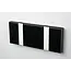 Knax knax / loca horizontal 2 hooks black-grey  20cm.