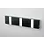 Knax knax / loca lite 3 hooks black-grey  20cm. corian