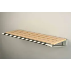 knax wooden hat shelf oak soaped 60 cm. incl. brackets aluminium