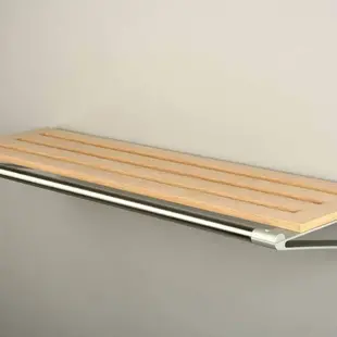 knax wooden hat shelf oak soaped 60 cm. incl. brackets aluminium