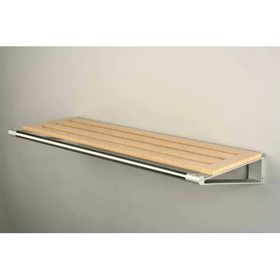 Knax knax wooden hat shelf oak soaped 60 cm. incl. brackets aluminium