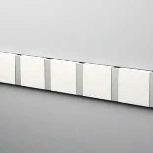 knax / loca horizontal white- grey  6 hooks