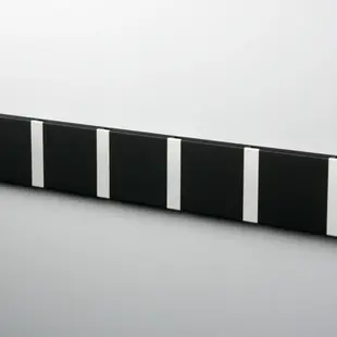 knax / loca horizontal black- grey 6 hooks 60 cm.