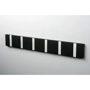 knax / loca horizontal black- grey 6 hooks 60 cm.