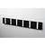 Knax knax / loca horizontal black- grey 6 hooks 60 cm.
