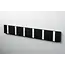 Knax knax / loca horizontal black- grey 6 hooks 60 cm.