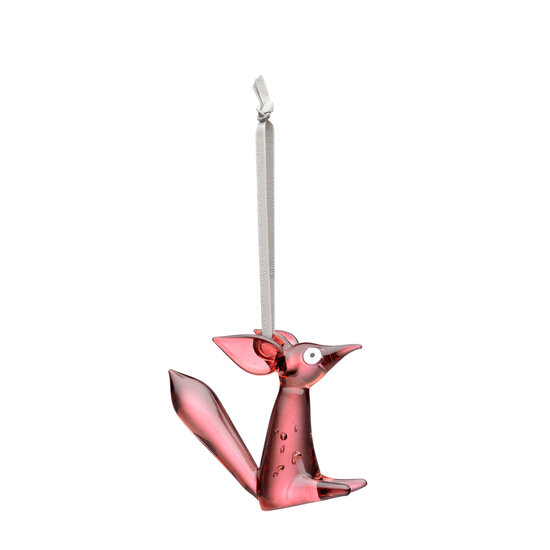 Iittala Iittala Vulpes Ornament zittend 80 mm kersenrood