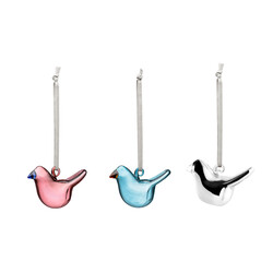 Iittala Oiva Toikka Collection Mini glazen vogels mix 2025 set van 3